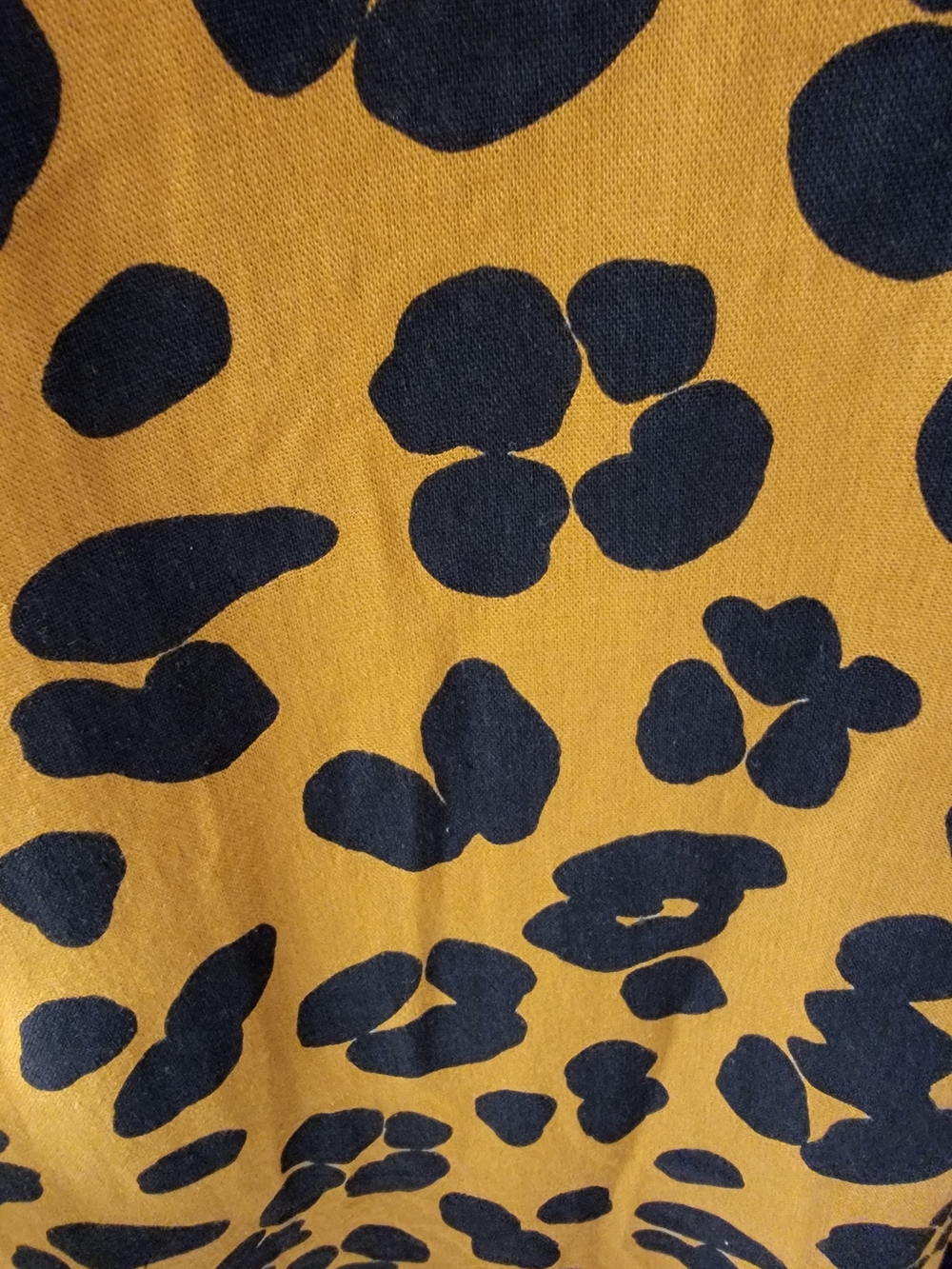Who What Wear Mustard and Black Leopard Midi Safari Utility Shirt Dress - Picture 10 of 11